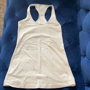 White lululemon white racer back top